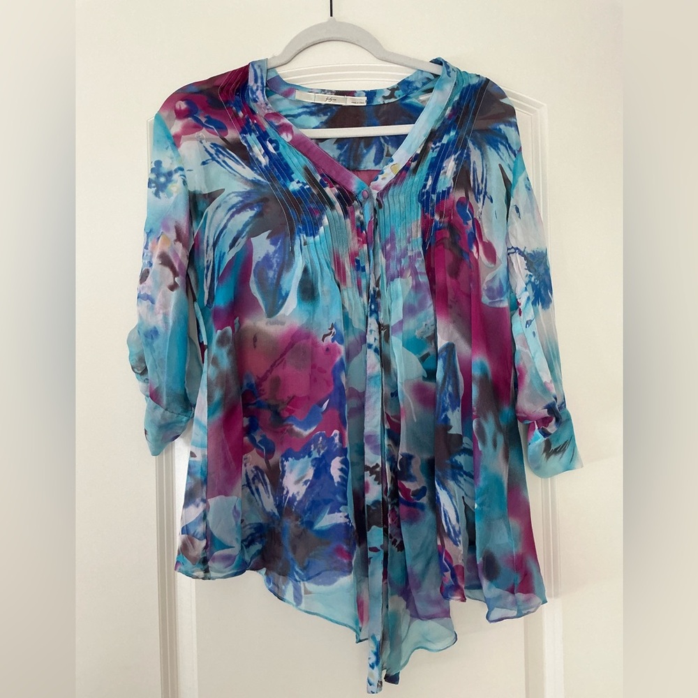 Gibson Floral Sheer Top